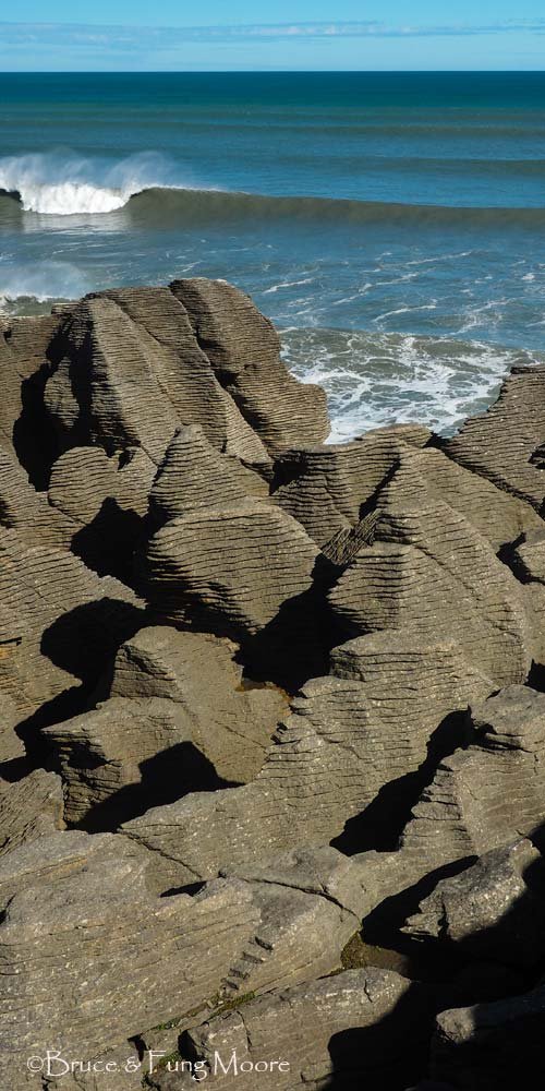 Pancake Rocks by the sea