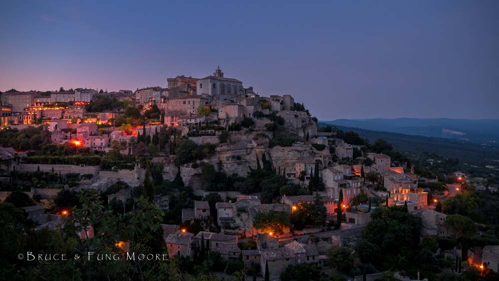 Gordes in Provence by night