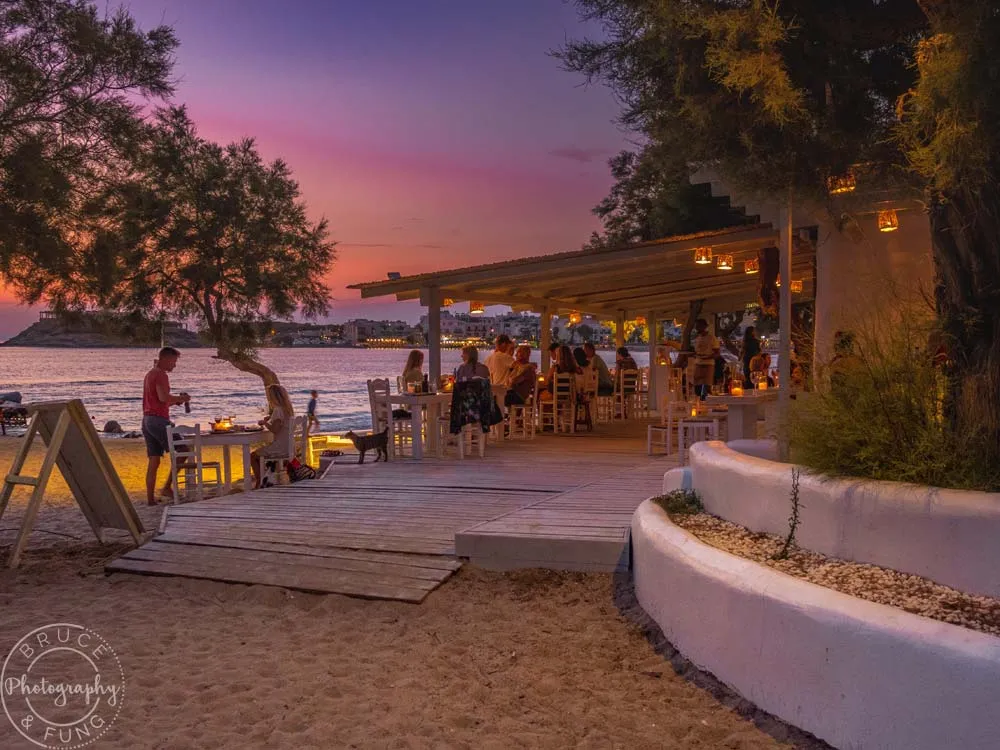 Flisvos Beach Club Flisvos Beach Club on Agios Georgios Beach (Saint George Beach)