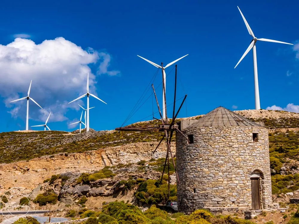traditional and modern ways of harnessing the wind on Naxos traditional and modern ways of harnessing the wind on Naxos