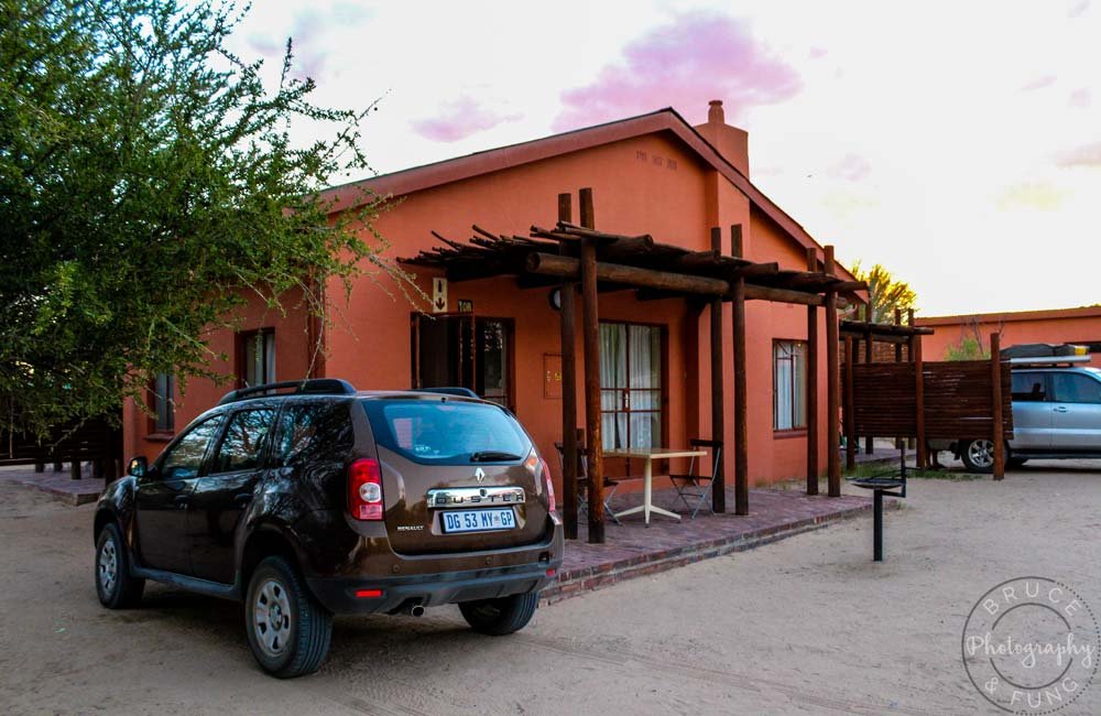 Our unit in Nossob Camp in Kgalagadi