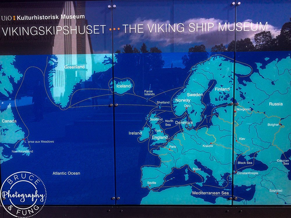 Map showing the reach of the Vikings