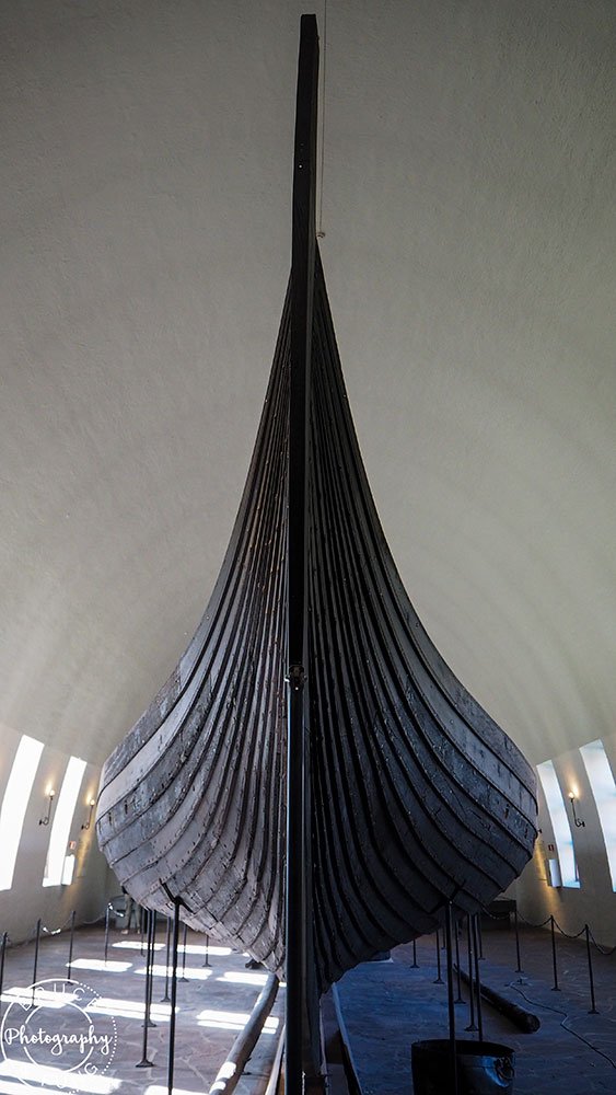 Viking ship prow at the Viking Ship Museum, Oslo