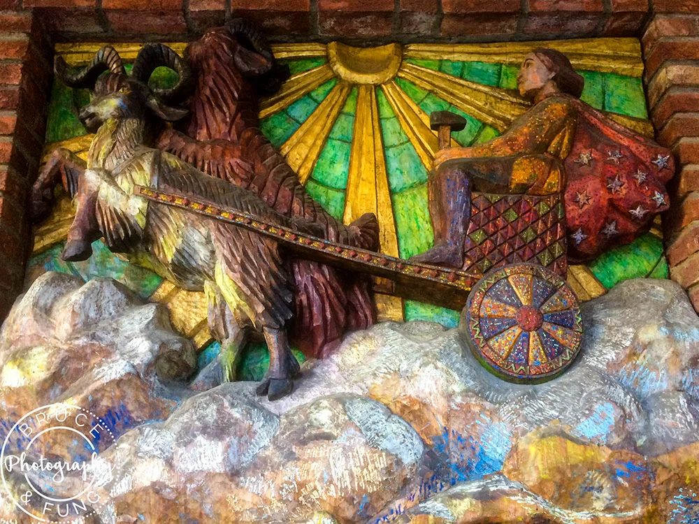 Carving of Thor at the Rådhuset